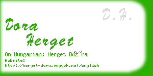 dora herget business card